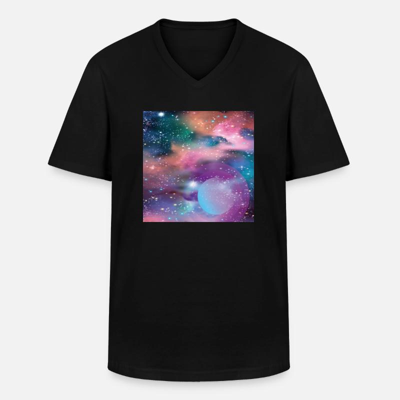 Mercury - Männer-T-Shirt mit V-Ausschnitt - Schwarz