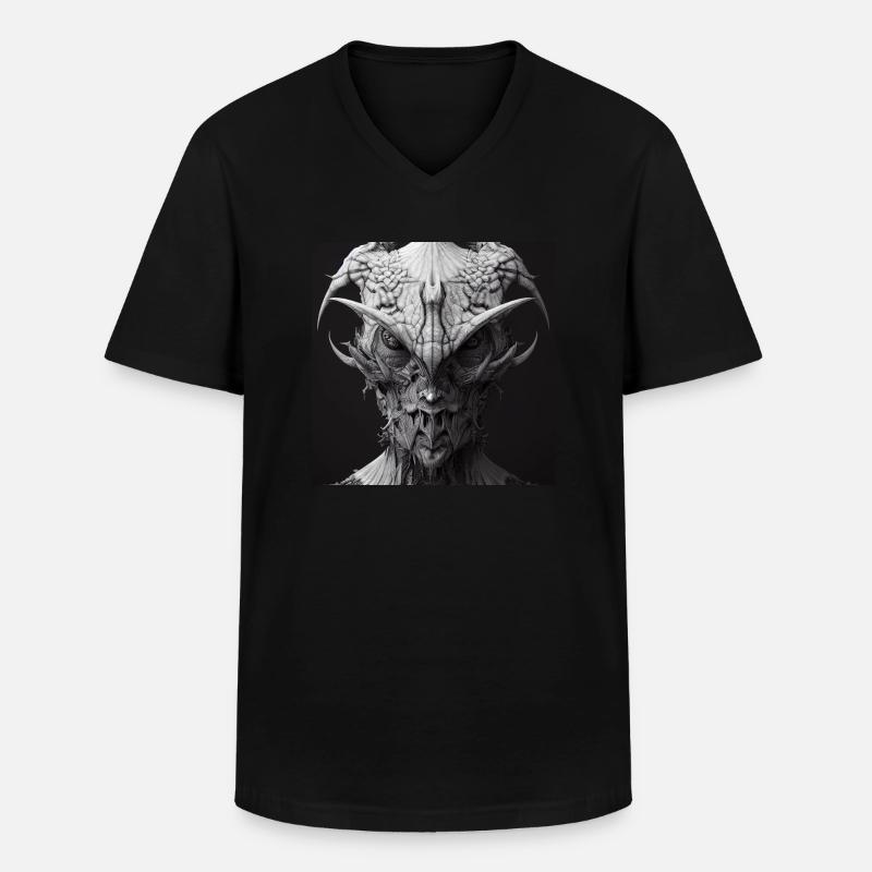 Heavy Metal Devil - Männer-T-Shirt mit V-Ausschnitt - Schwarz