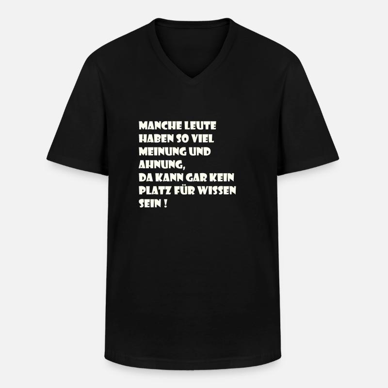 Ahnung - Männer-T-Shirt mit V-Ausschnitt - Schwarz