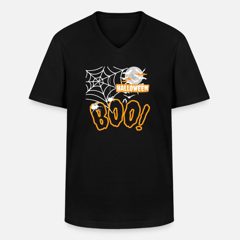 HALLOWEEN - Männer-T-Shirt mit V-Ausschnitt - Schwarz