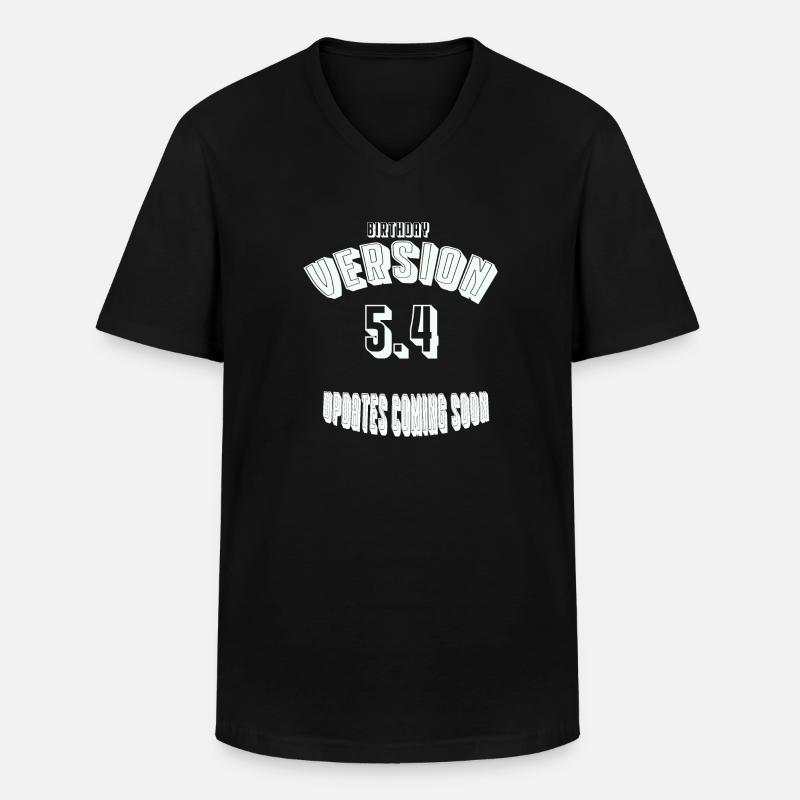 Birthday54 - Männer-T-Shirt mit V-Ausschnitt - Schwarz