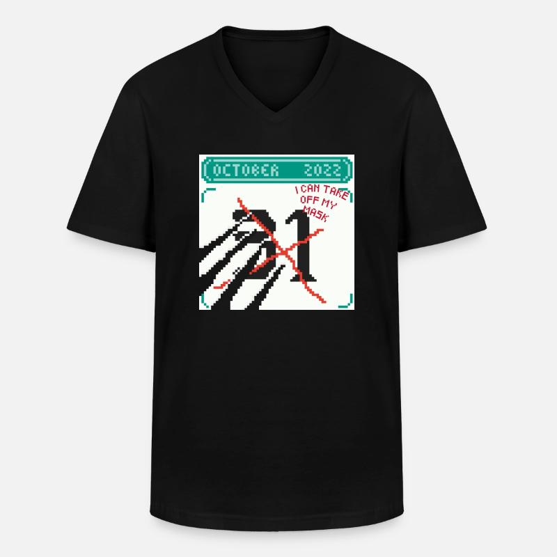 31. OKTOBER - Männer-T-Shirt mit V-Ausschnitt - Schwarz