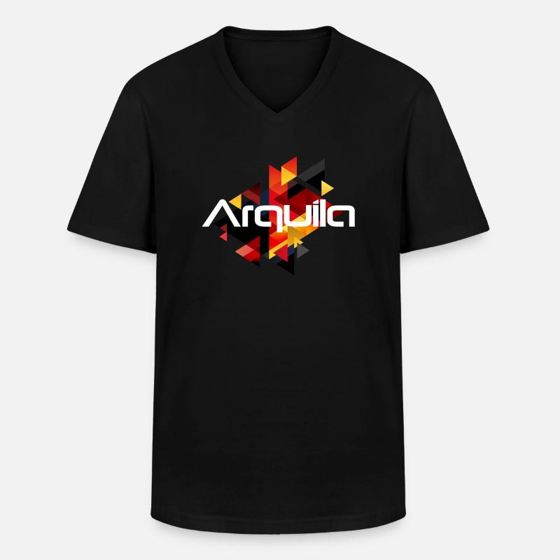 Adler Hawk ARQUILA Germany - Männer-T-Shirt mit V-Ausschnitt - Schwarz
