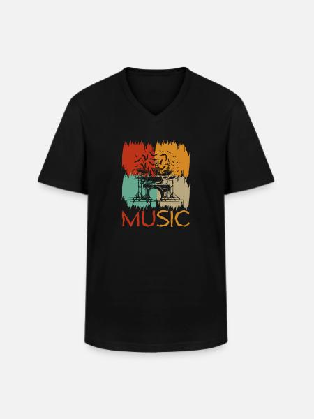 Drums Drummer Drums Drummers - Men's V-Neck T-Shirt - black