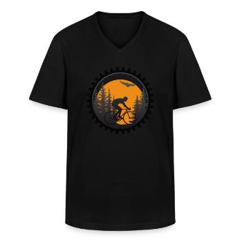 Bike - Männer-T-Shirt mit V-Ausschnitt - Schwarz - Vorne - AI Model Male 178 dark (178cm)