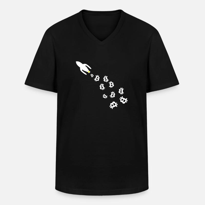 Die Bitcoin Milchstrasse - Männer-T-Shirt mit V-Ausschnitt - Schwarz