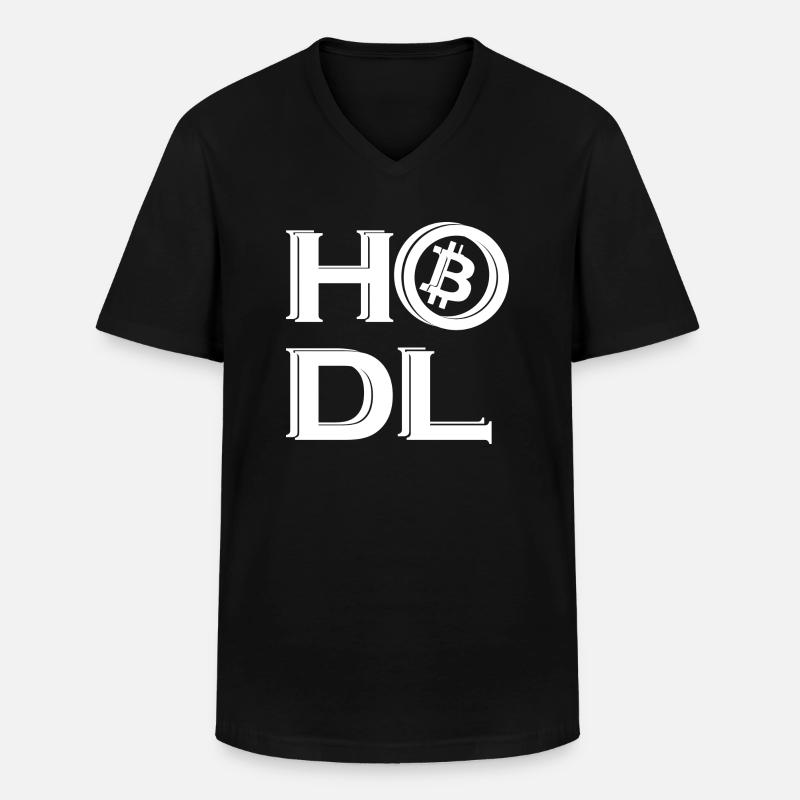Crypto Bitcoin Trading - Männer-T-Shirt mit V-Ausschnitt - Schwarz