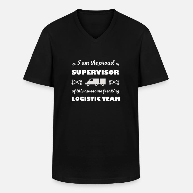 Der Transport Chef - Männer-T-Shirt mit V-Ausschnitt - Schwarz