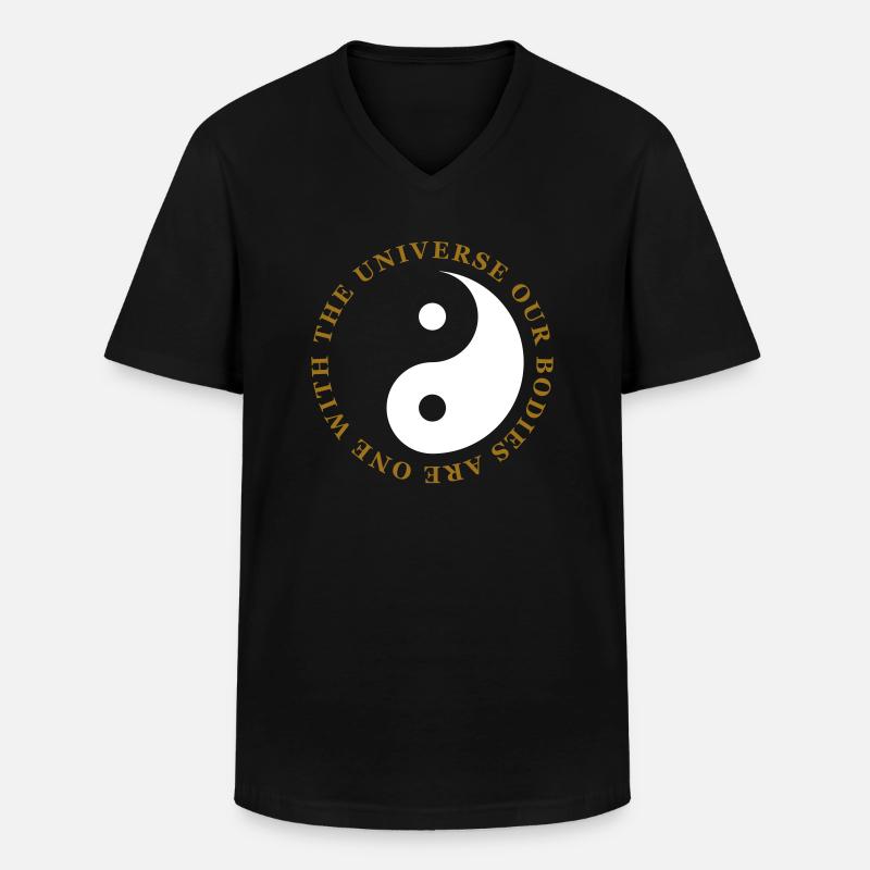 Tao - Männer-T-Shirt mit V-Ausschnitt - Schwarz