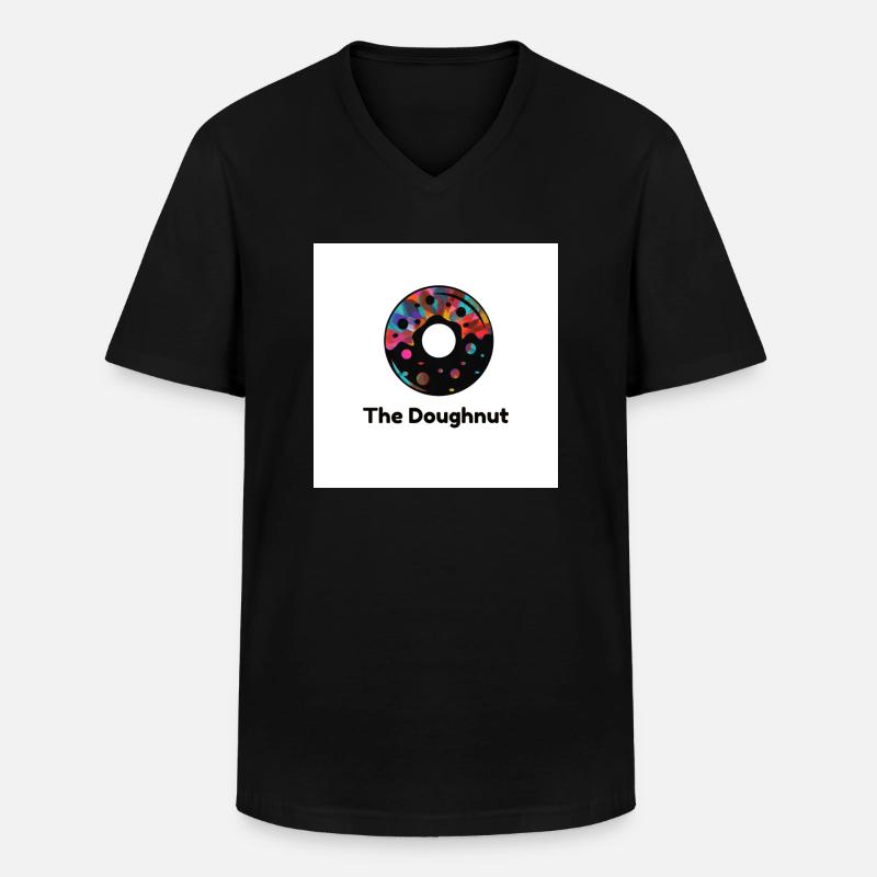 The Doughnut - Männer-T-Shirt mit V-Ausschnitt - Schwarz