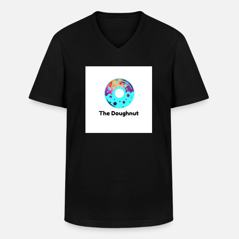 The Doughnut - Männer-T-Shirt mit V-Ausschnitt - Schwarz
