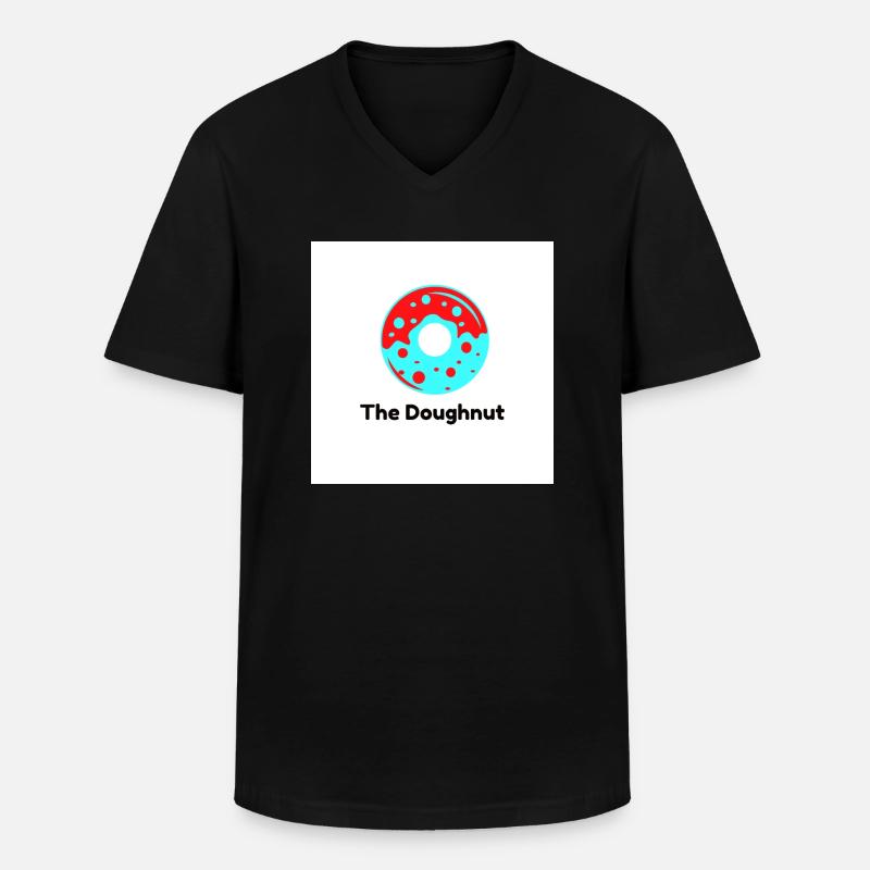 The Doughnut - Männer-T-Shirt mit V-Ausschnitt - Schwarz