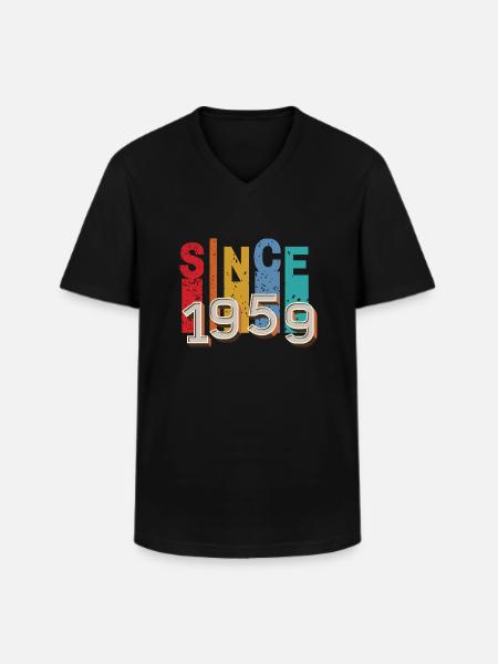 Since 1959 retro - Men's V-Neck T-Shirt - black