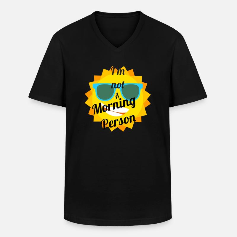 PhotoRoom 20230718 000134 - Männer-T-Shirt mit V-Ausschnitt - Schwarz