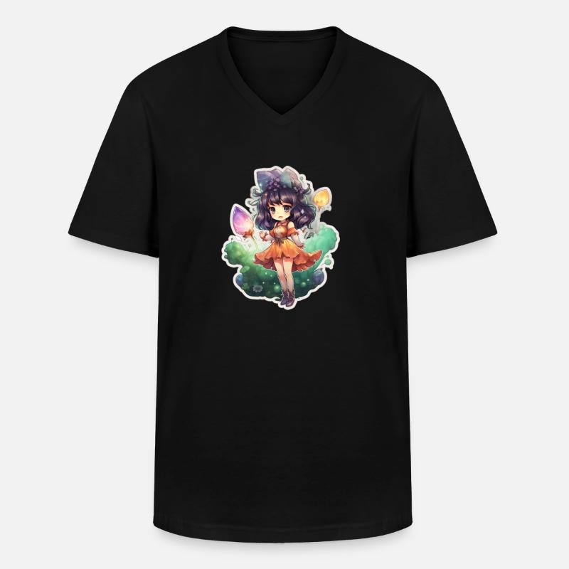 Enchanting Spellcaster Tee - Männer-T-Shirt mit V-Ausschnitt - Schwarz