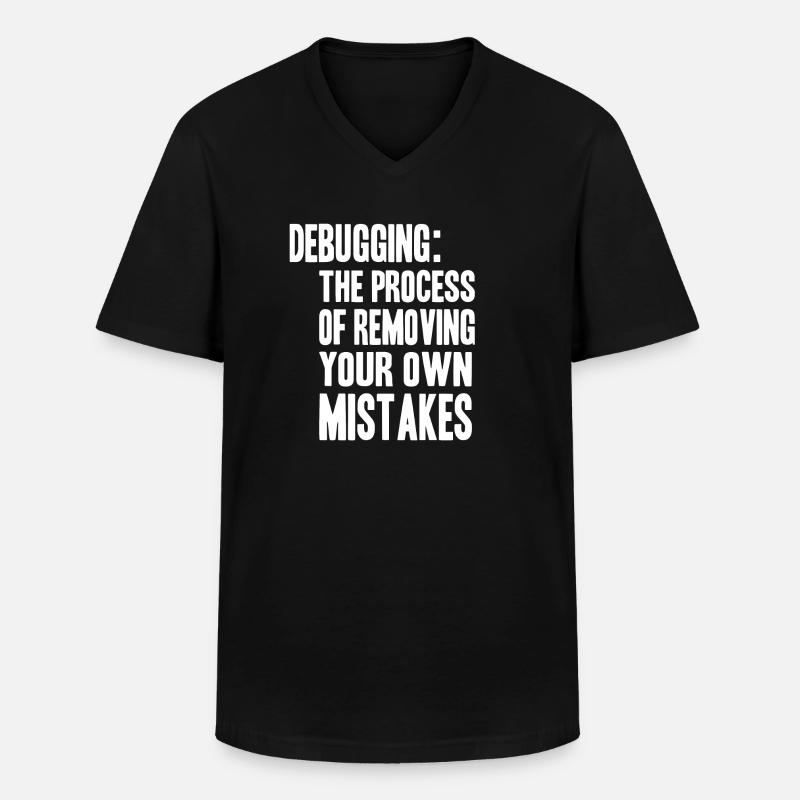 debugging process - Männer-T-Shirt mit V-Ausschnitt - Schwarz