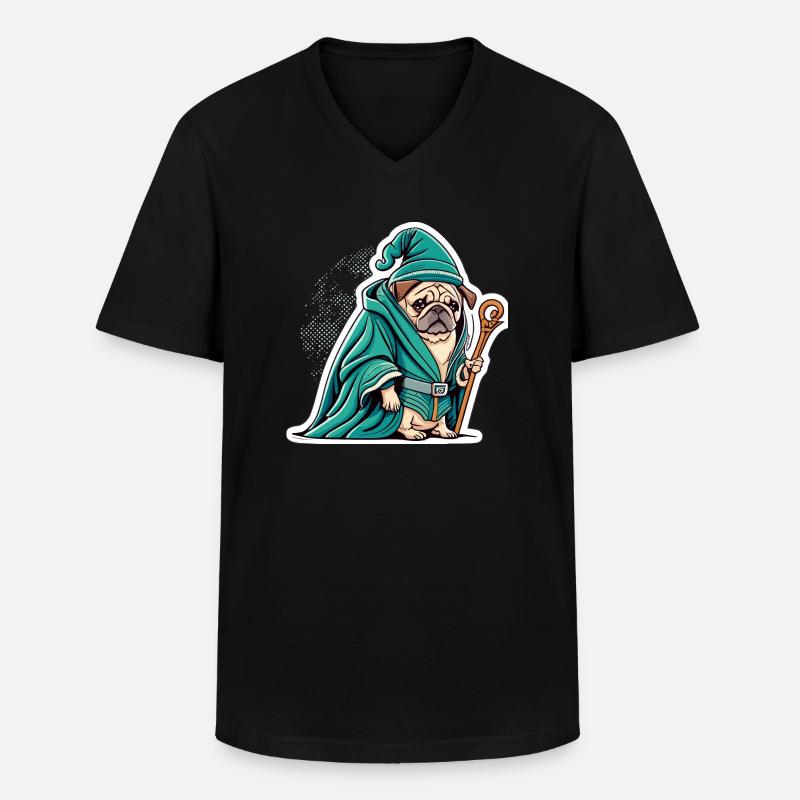 Zauberer - Männer-T-Shirt mit V-Ausschnitt - Schwarz