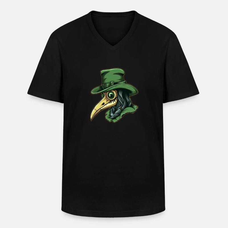 Pestdoktor Doktor Arzt - Männer-T-Shirt mit V-Ausschnitt - Schwarz