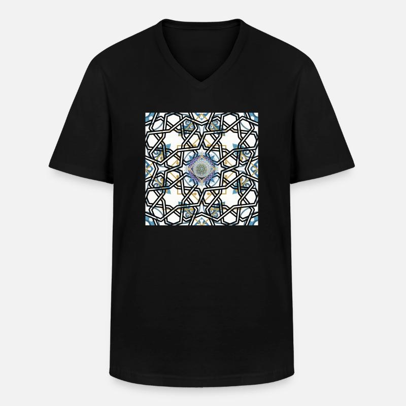 6 Original - Männer-T-Shirt mit V-Ausschnitt - Schwarz