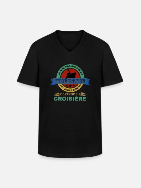 Croisière - T-shirt col V Homme - noir