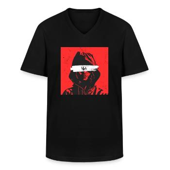 Antifaschistische Aktion 161 - Männer-T-Shirt mit V-Ausschnitt - Schwarz - Vorne - AI Model Male 178 dark (178cm)