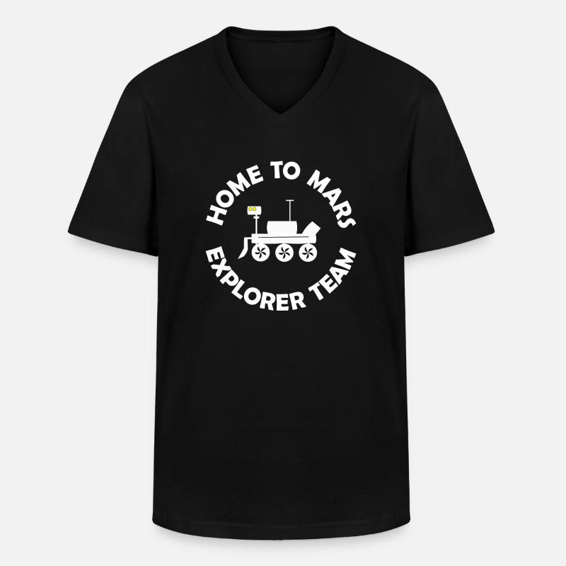 Die Planeten Mission - Männer-T-Shirt mit V-Ausschnitt - Schwarz