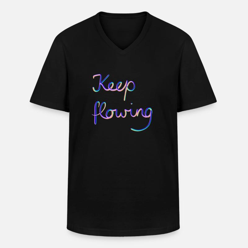 Keep flowing - Männer-T-Shirt mit V-Ausschnitt - Schwarz