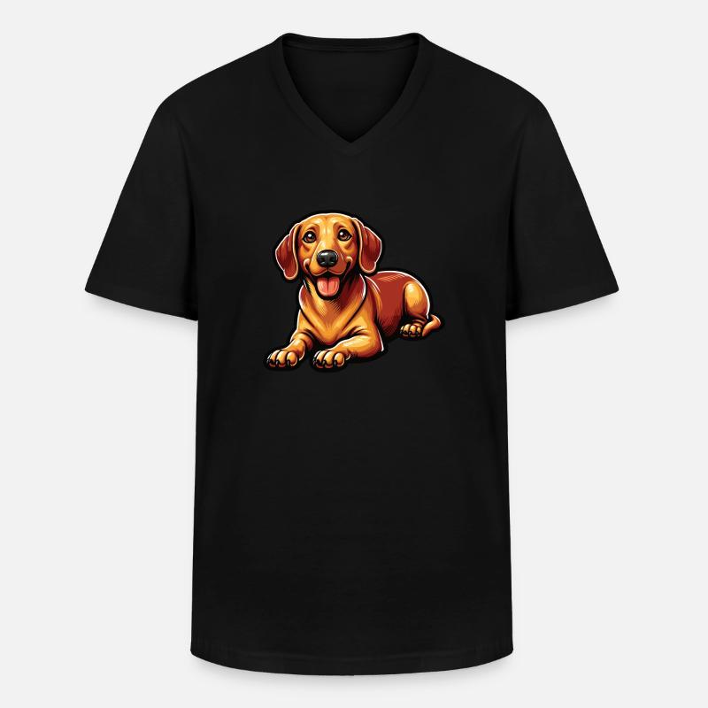 Labrador Retriever - Männer-T-Shirt mit V-Ausschnitt - Schwarz