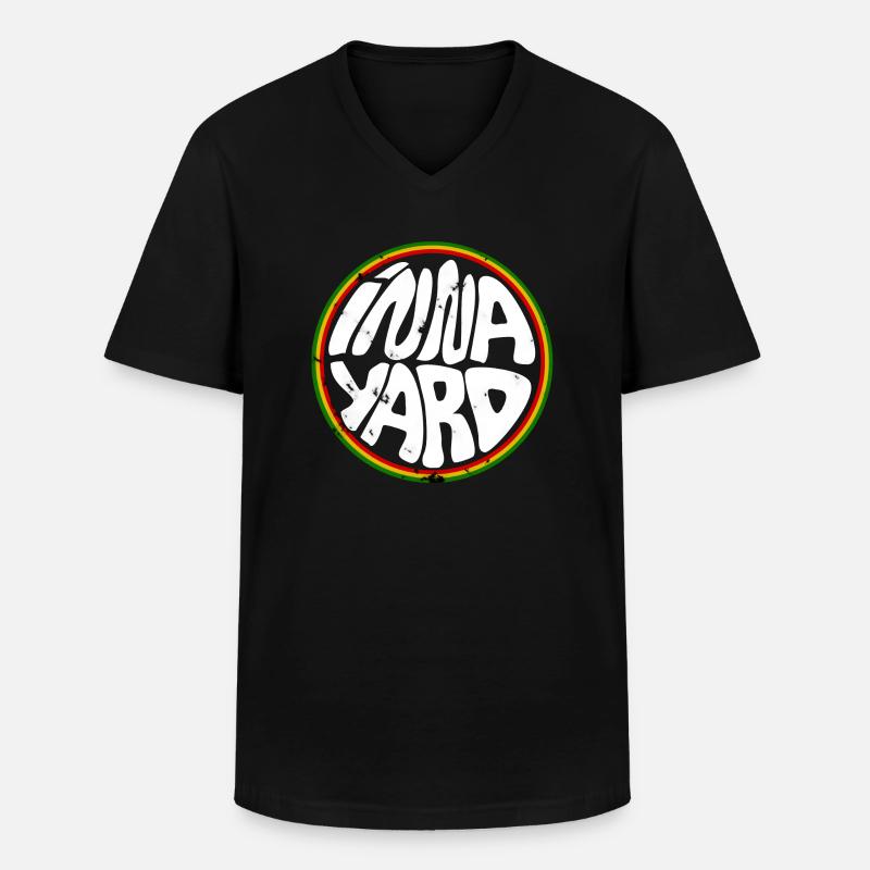 Inna Yard - Männer-T-Shirt mit V-Ausschnitt - Schwarz