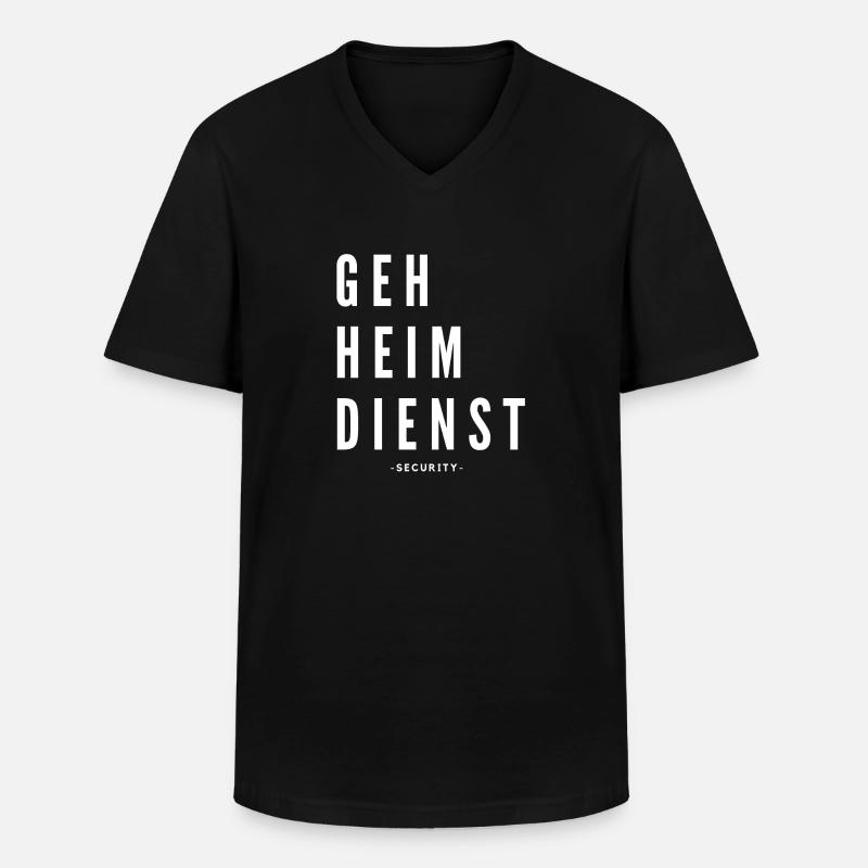 Security -Geheimdienst - Männer-T-Shirt mit V-Ausschnitt - Schwarz