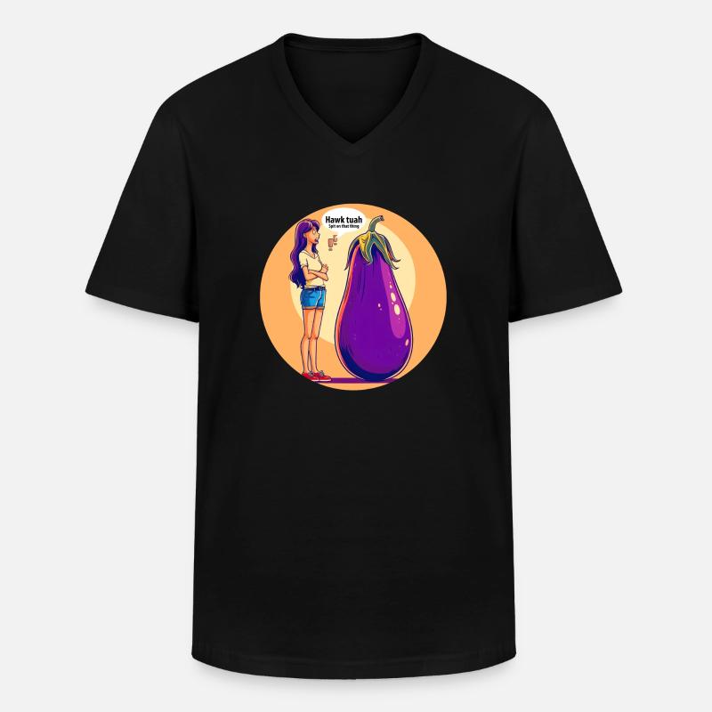 Sprechendes Gemüse - Männer-T-Shirt mit V-Ausschnitt - Schwarz