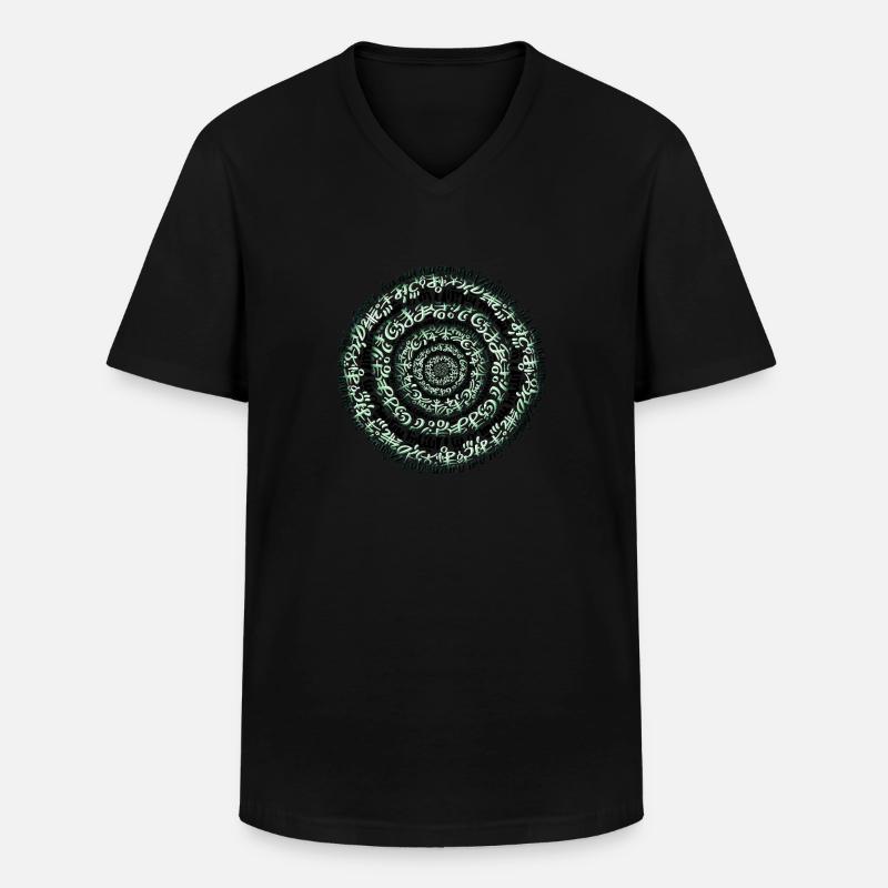 Magischer Kreis - Männer-T-Shirt mit V-Ausschnitt - Schwarz
