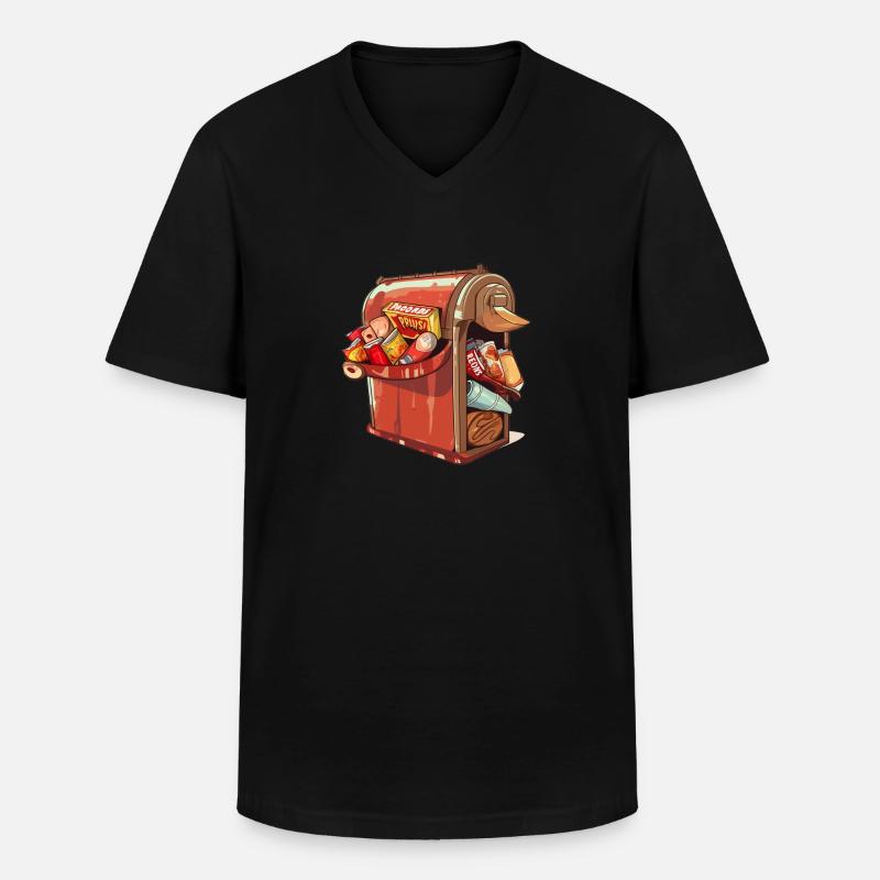 Spam Informatikwitz - Männer-T-Shirt mit V-Ausschnitt - Schwarz