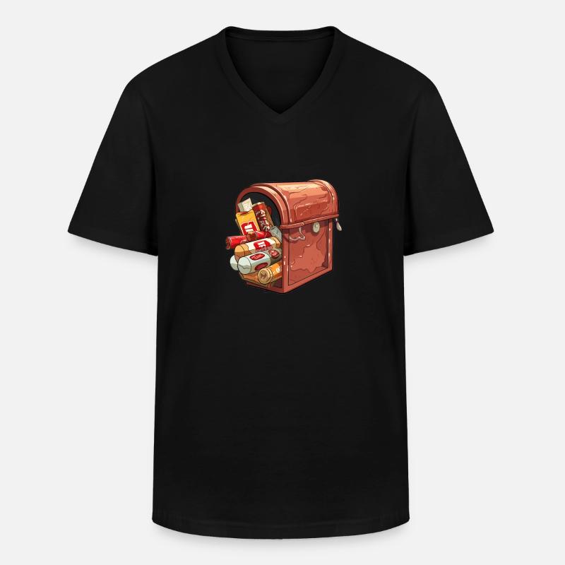Spam Informatikwitz - Männer-T-Shirt mit V-Ausschnitt - Schwarz