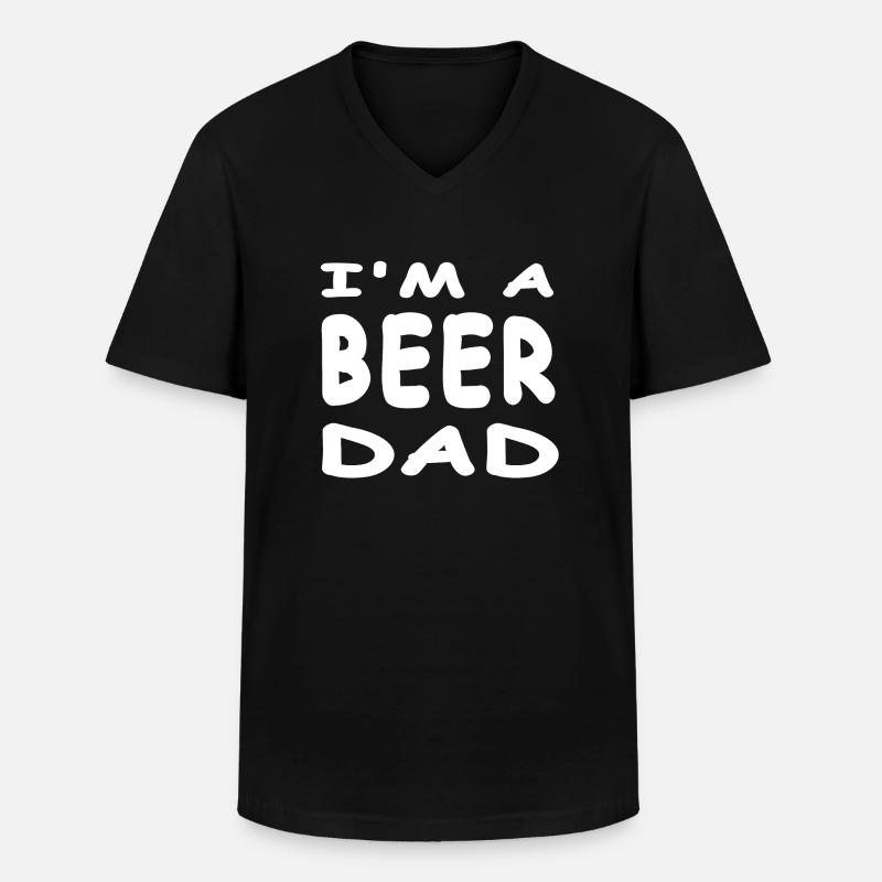 Bier - Männer-T-Shirt mit V-Ausschnitt - Schwarz