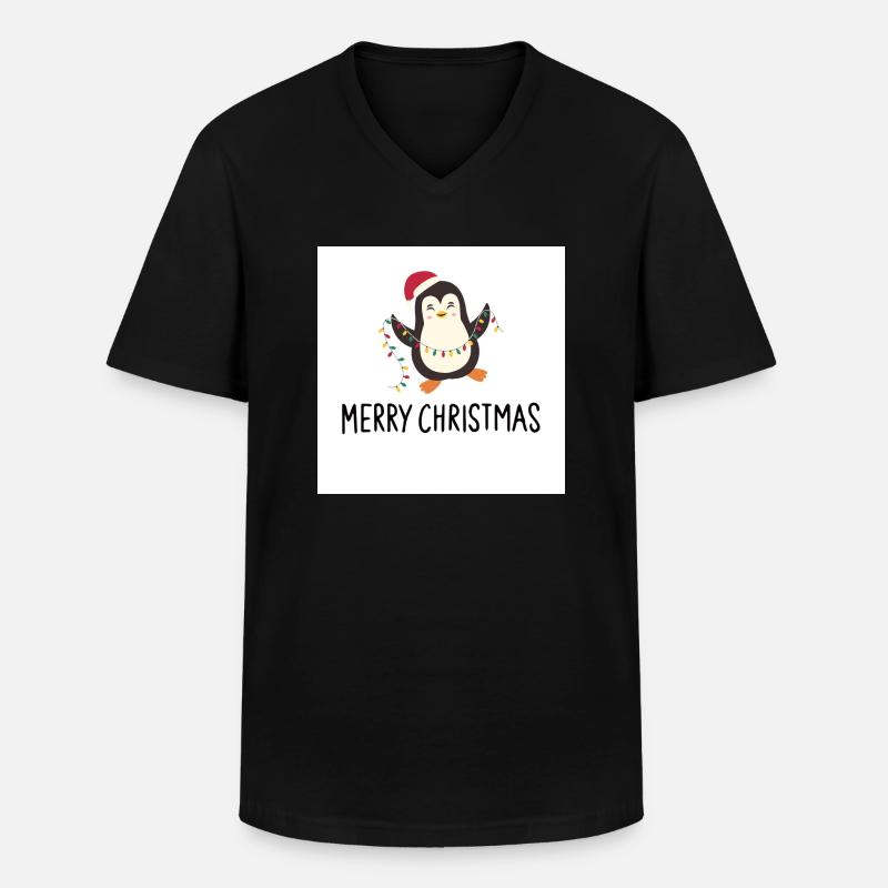 Weihnachten - Männer-T-Shirt mit V-Ausschnitt - Schwarz