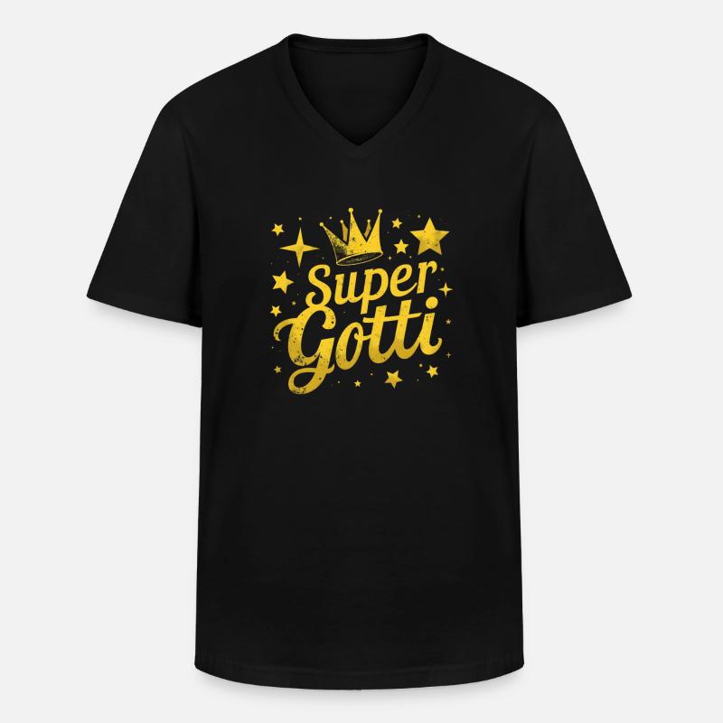 Super Gotti - Männer-T-Shirt mit V-Ausschnitt - Schwarz