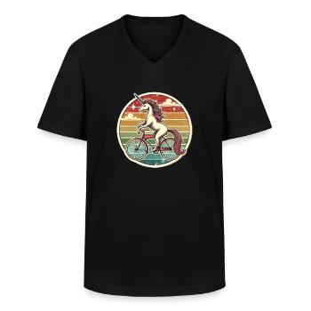 cooles Fahrraddesign Fahrrad Geschenk Radsport - Männer-T-Shirt mit V-Ausschnitt - Schwarz - Vorne - AI Model Male 178 dark (178cm)