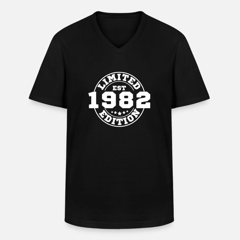 Limitierte Auflage 1982 - Männer-T-Shirt mit V-Ausschnitt - Schwarz