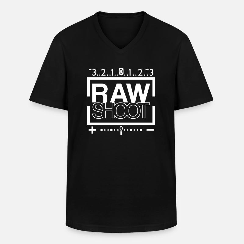 RAWSHOOT - Männer-T-Shirt mit V-Ausschnitt - Schwarz