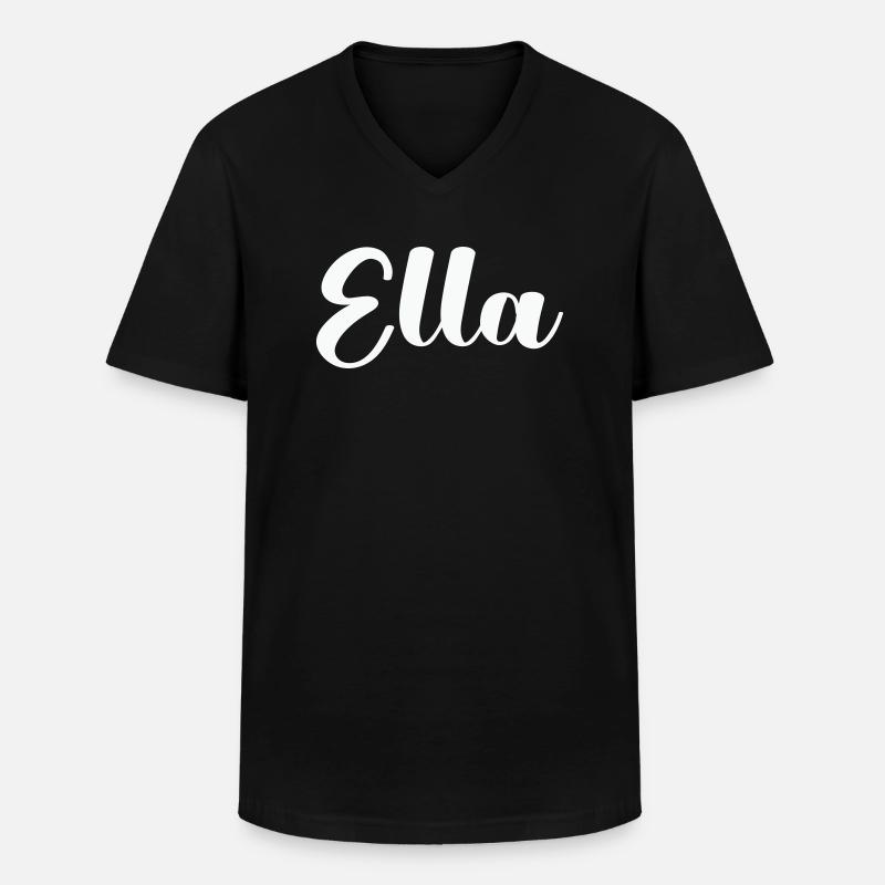 ella name - Männer-T-Shirt mit V-Ausschnitt - Schwarz