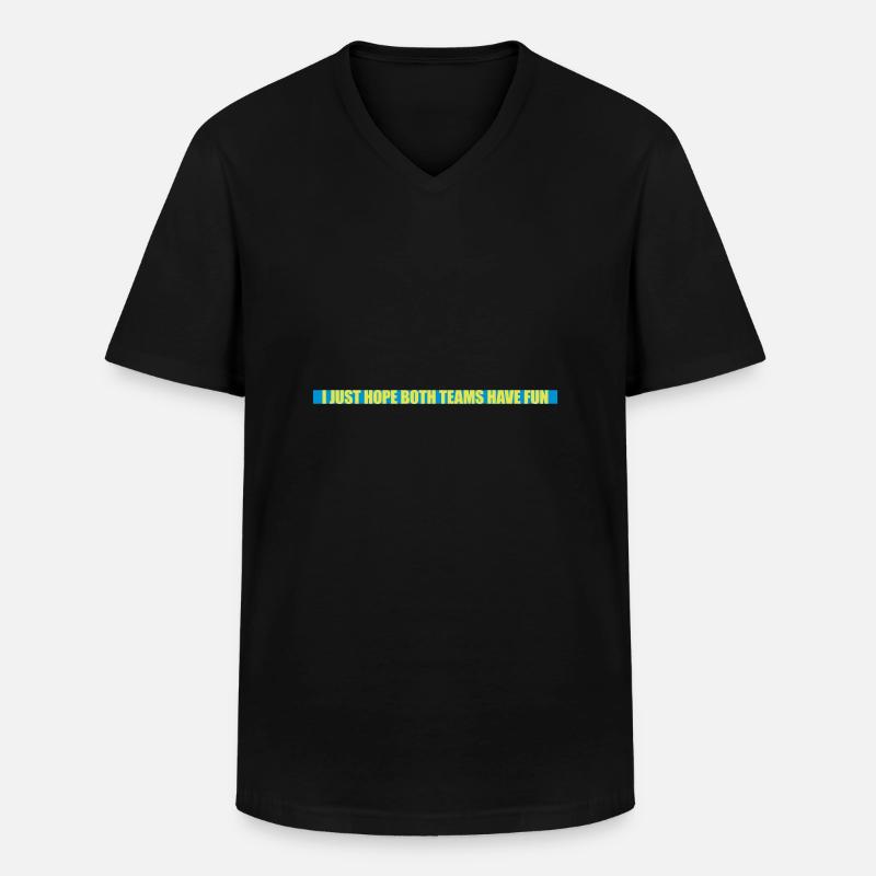 Both Teams Have Fun - Männer-T-Shirt mit V-Ausschnitt - Schwarz