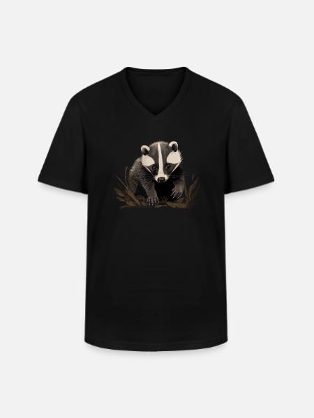 Baby Stinktier Skunk - Men's V-Neck T-Shirt - black