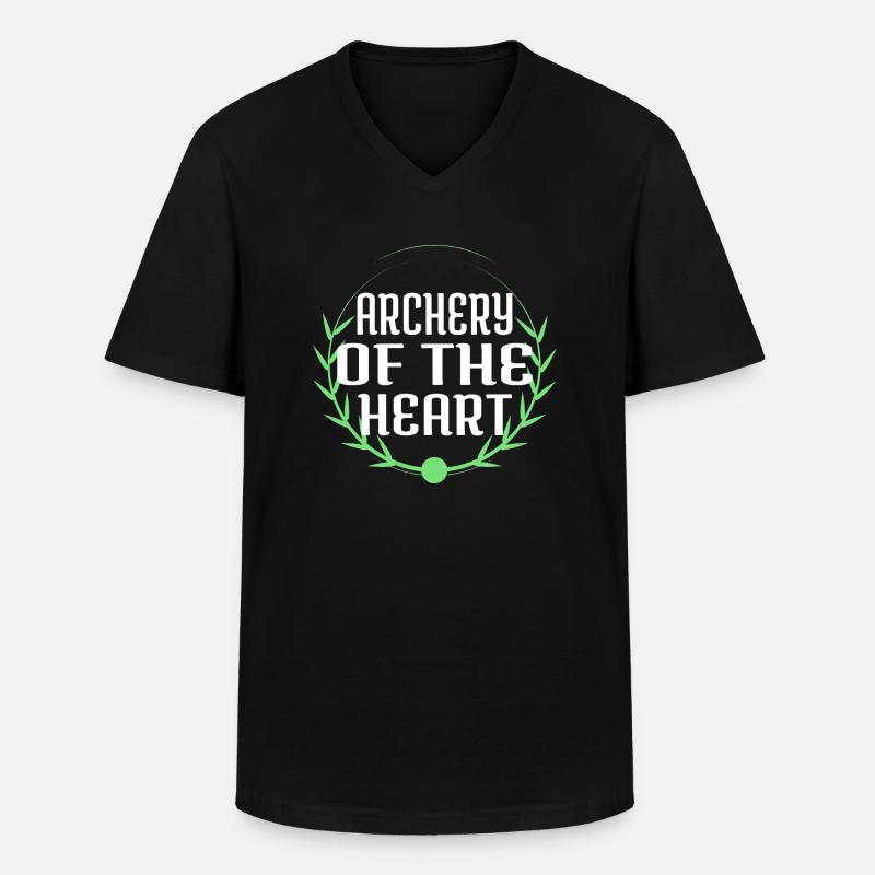 romanticism archery archery enthusiasts - Männer-T-Shirt mit V-Ausschnitt - Schwarz