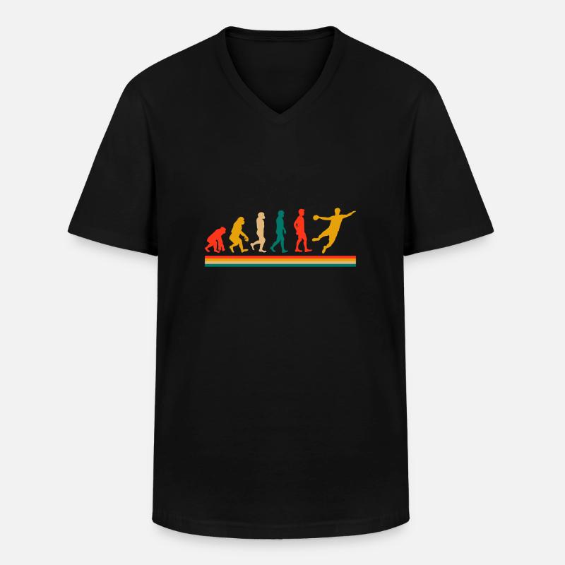 Handball Handballer Evolution Gift - Men's V-Neck T-Shirt - black