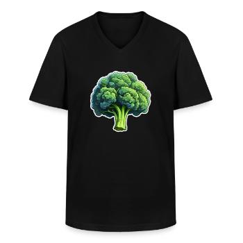 Brokkoliröschen - Männer-T-Shirt mit V-Ausschnitt - Schwarz - Vorne - AI Model Male 178 dark (178cm)