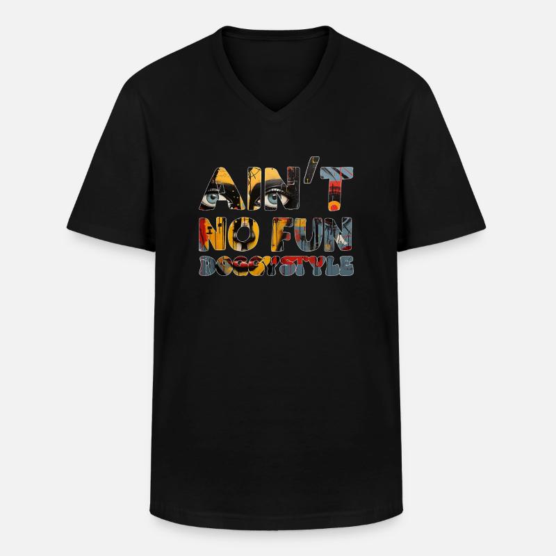 Ain't no Fun - Männer-T-Shirt mit V-Ausschnitt - Schwarz