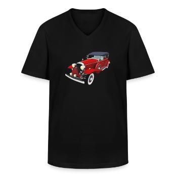 Oldtimer, Auto, Automobil - Männer-T-Shirt mit V-Ausschnitt - Schwarz - Vorne - AI Model Male 178 dark (178cm)