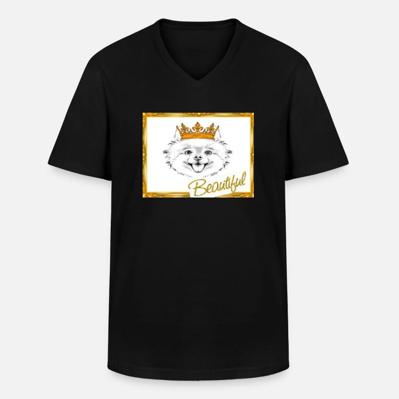 Beautyful, T-shirt, Pullover, Accessoires - Männer-T-Shirt mit V-Ausschnitt - Schwarz