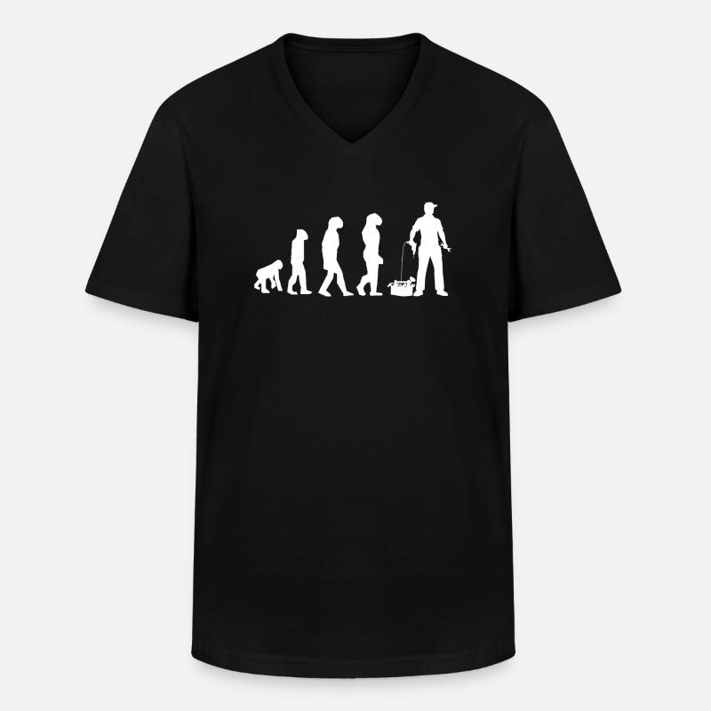 DIY-Evolution - Männer-T-Shirt mit V-Ausschnitt - Schwarz